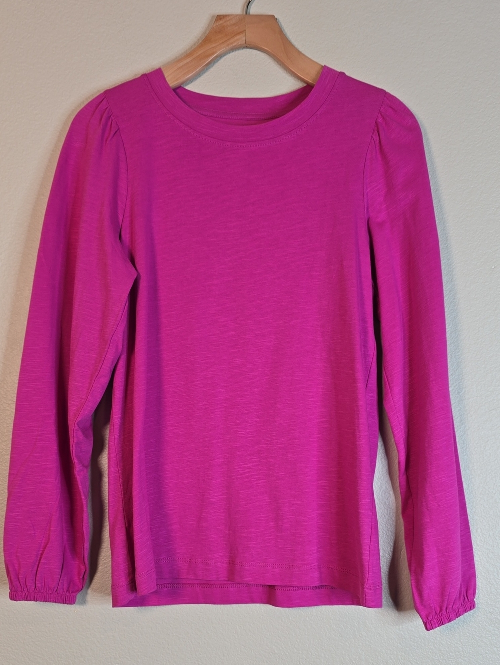 LOFT  Long Sleeve Crewneck Top - Fuchsia Pink Size Xs Nwt